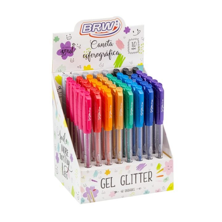 Caneta gel gliter soul 1.0 BRW