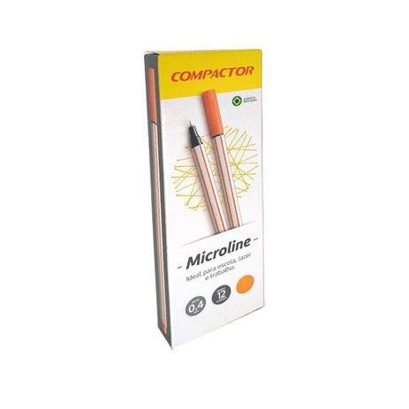 Caneta microline 0.4mm laranja Compactor