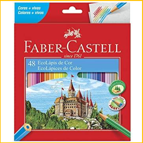 Lapis de cor 48cores ecolapis Faber castell