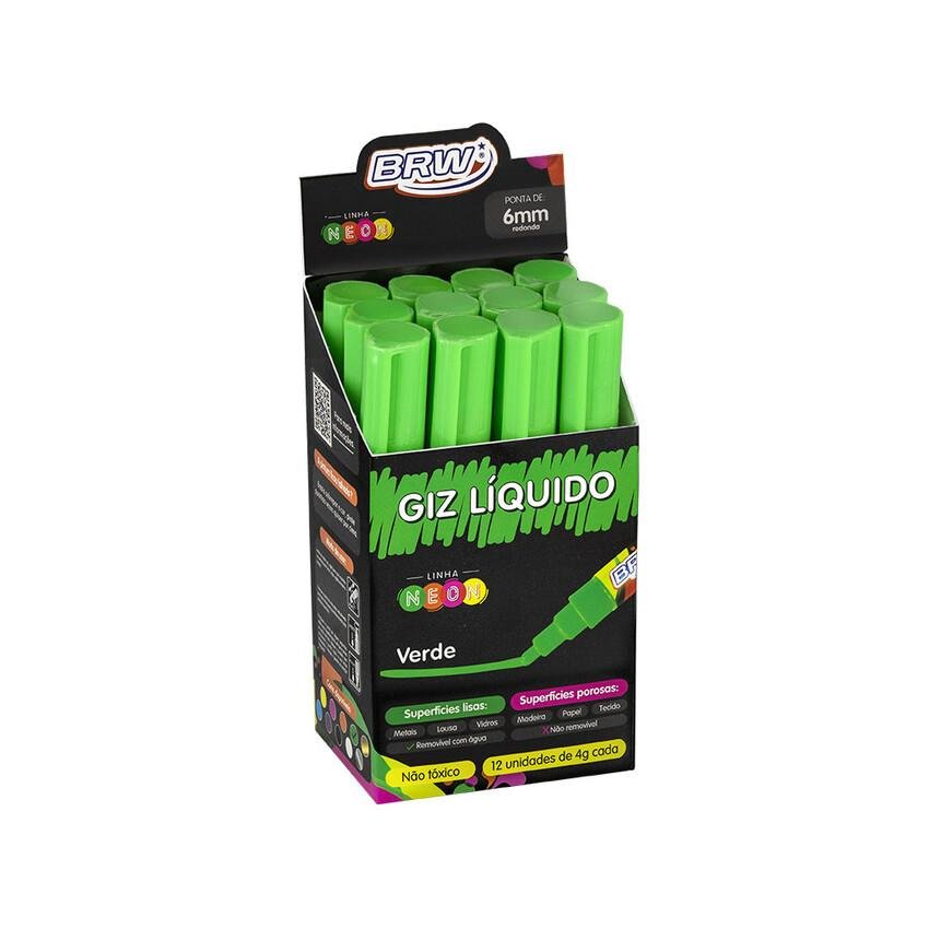 Giz liquido 6mm verde 4gr. BRW