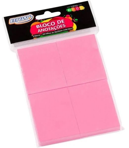 Notas adesiva 38x51 4x100f.neon rosa BRW