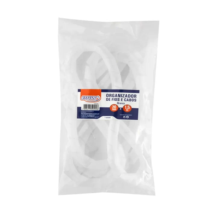 Organizador de fios 20mm X 1,5mt branco BRW