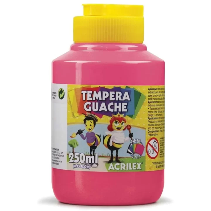 Tempera guache 250ml rosa #537 Acrilex
