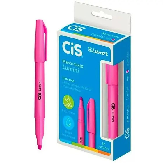 Marcatexto lumini rosa CIS CX 12und