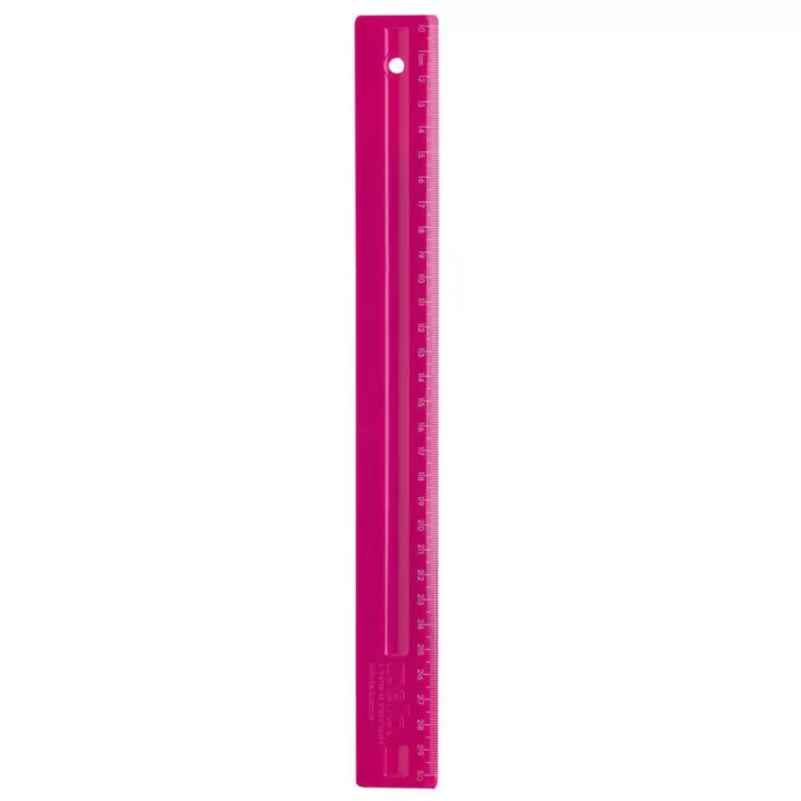 Regua acrilica blister 30cm.pink Dello