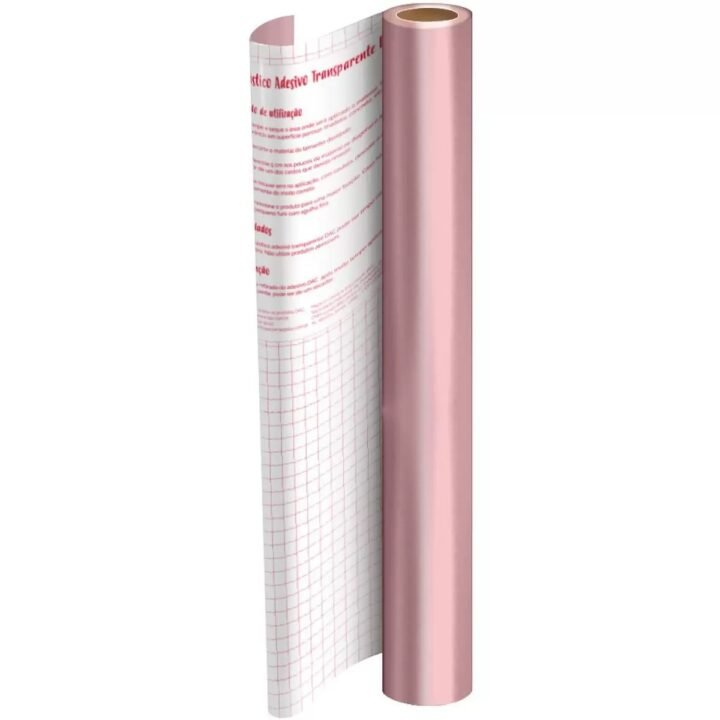 Papel adesivo metaliz.rosa 1mt.x45cm.DAC