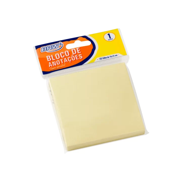 Notas adesiva 76x76 50f.pastel amarelo BRW