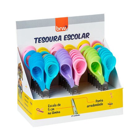 Tesoura 13cm escolar bicolor TE1309 BRW