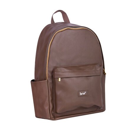 Mochila costa pu lisa 2comp.marrom BRW