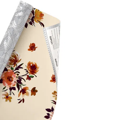 Papel adesivo floral b 45cm.x1mt.Leonora