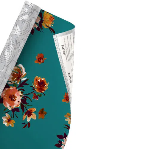 Papel adesivo floral v 45cm.x1mt.Leonora