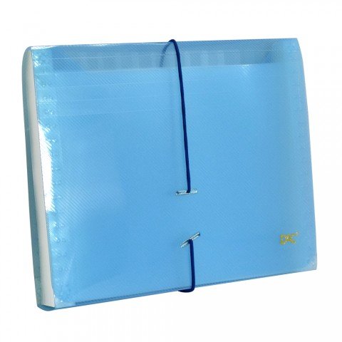 Pasta sanfonada duplicata 12Div.azul DAC