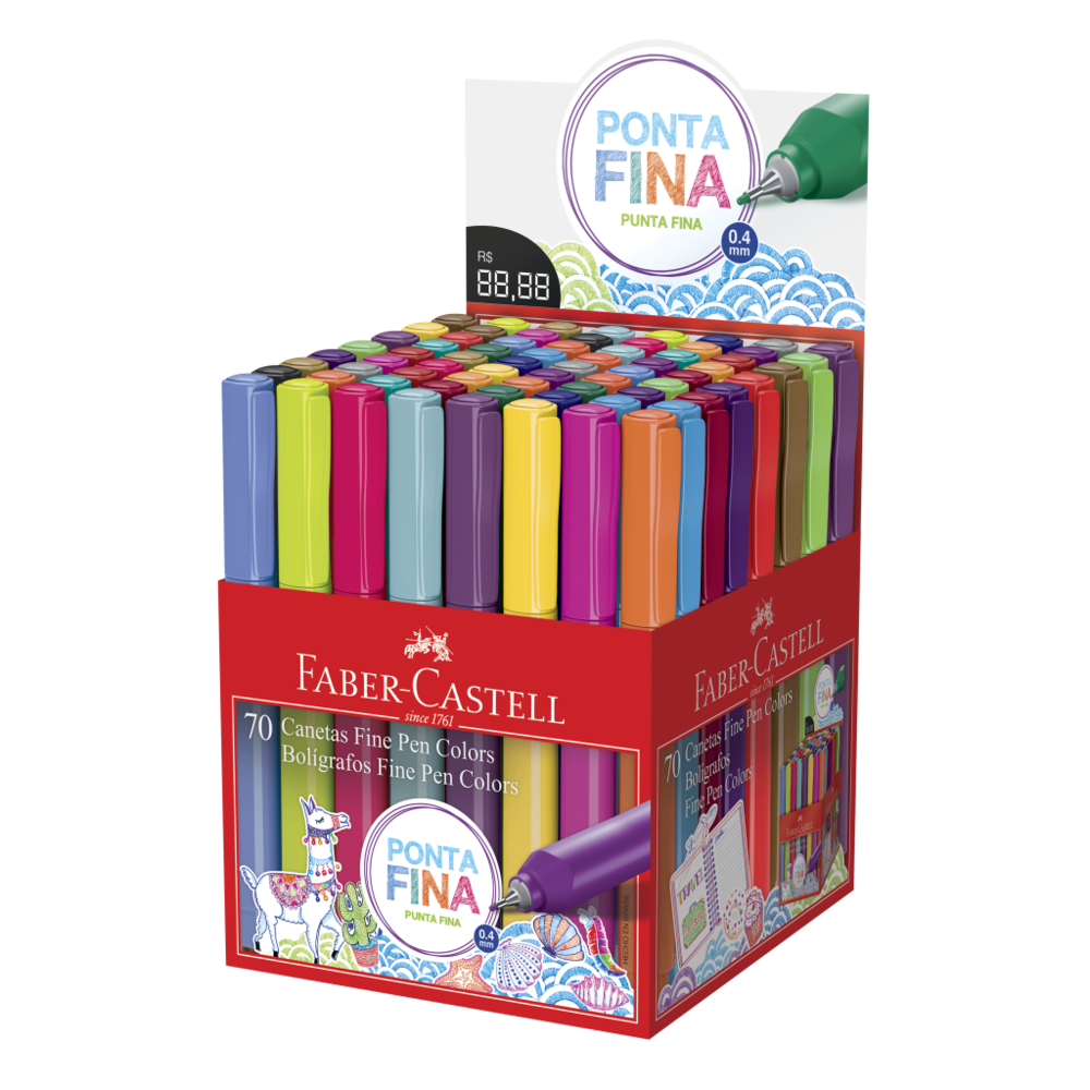Caneta fine pen 0.4 colors Faber castell