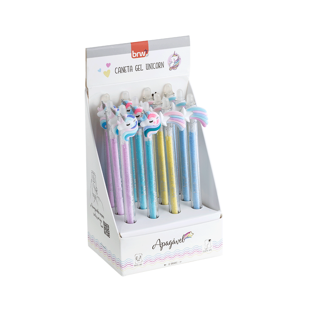 Caneta gel apagavel 0.7 unicornio Brw