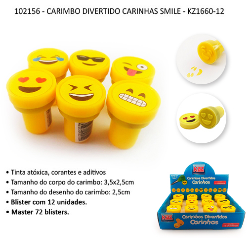 Carimbo divert. carinhas smile KZ166012 KAZ