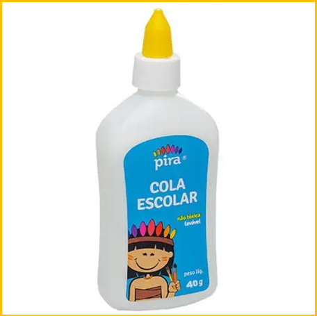 Cola escolar branca 40g. Piratininga